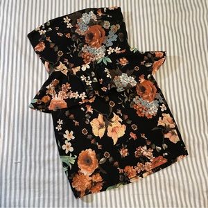 Floral peplum dress